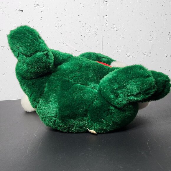 Vintage Fun World Christmas Frog Plush Stuffed Animal with Santa Hat NON WORKING - Picture 5 of 9